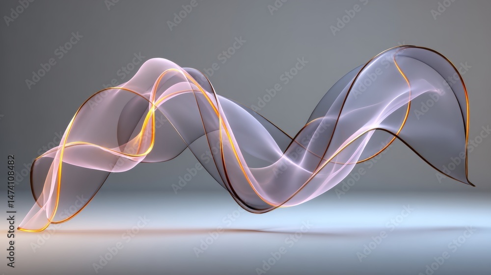 Canvas Prints gentle delicate vivid fluid a waved abstract background with soft and elegant gold on gradient