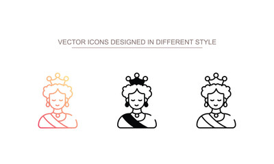 Naklejka premium Queen icon design with white background stock illustration