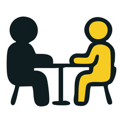 Fototapeta premium Interview Icon - Vector Job Interview and Conversation Illustration