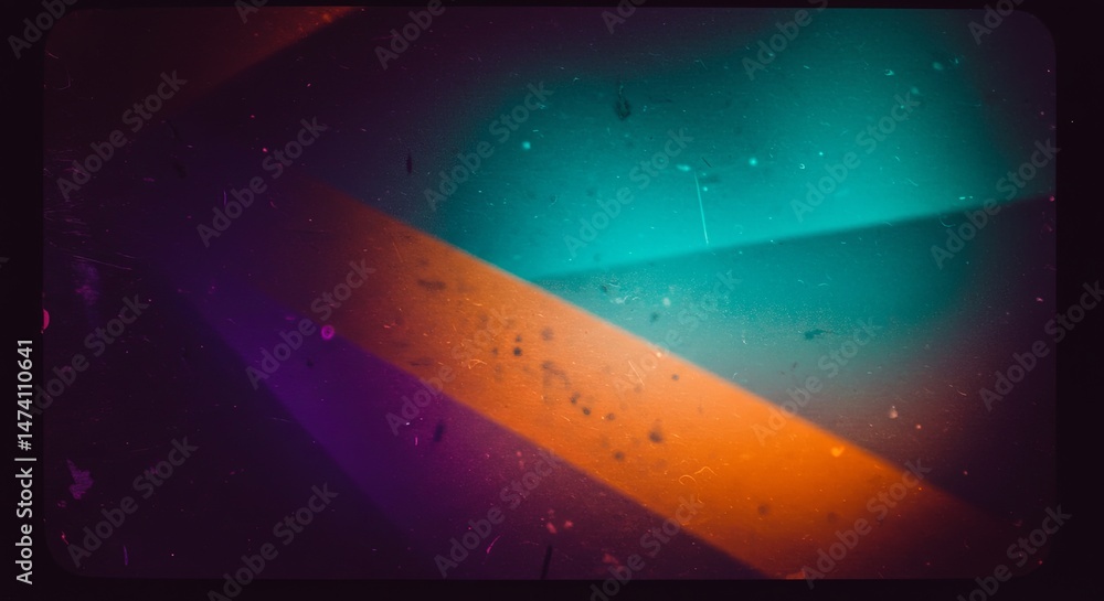 Poster a blurry image of a colorful background with a blue stripe