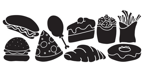 simple fast food icon. minimalist vector format. logos, stickers, merchandise, and user interface elements