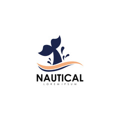 Nautical logo design template