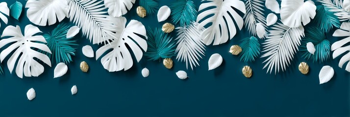 A green foliage background is ideal for designing promotional flyers and events