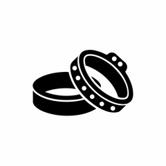 creative details Wedding rings icon Vector Illustration