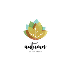 Autumn logo design template