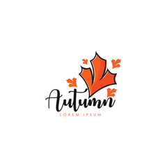 Autumn logo design template