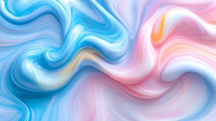 Fototapeta premium Abstract Pastel Wavy Swirls A Gentle Fluid Gradient Background Design for Creative Projects