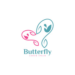 Butterfly logo design template