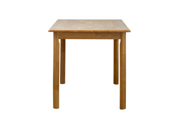wooden table isolated on white background