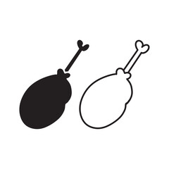 simple chicken icon. minimalist vector format. logos, stickers, merchandise, and user interface elements