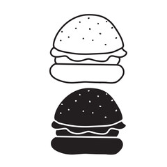 simple sandwich icon. minimalist vector format. logos, stickers, merchandise, and user interface elements