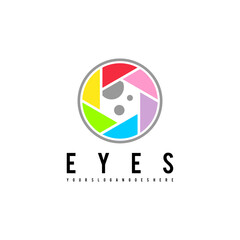 Eyes colorful logo design template