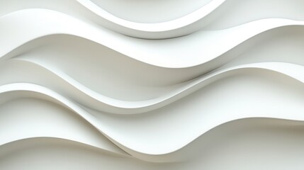 Obraz premium Abstract white wavy design