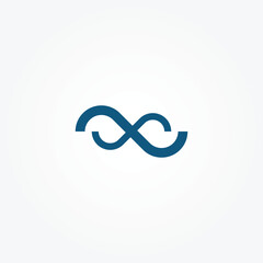 Infinity logo design template vector