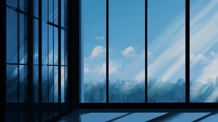 Fototapeta premium Urban nub view on a sunny day. modern buildings, walls, and scophthalmus aquosus
