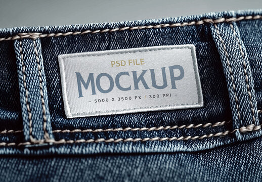 Clothing Label Mockup for Fashion Brand and Apparel Design