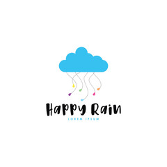 Rain logo design template