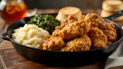 Southern Fried Chicken with Gravy and Sides