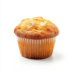 one muffin, white background