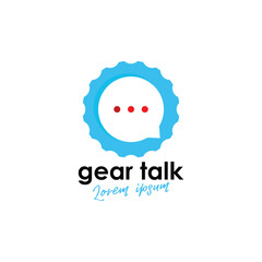 Chat talk logo design template