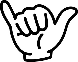 Shaka Hand Sign Icon