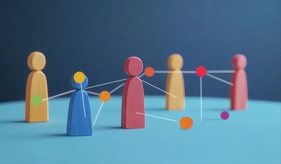 Obraz premium Connected individuals, network concept