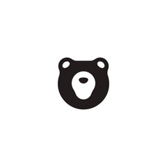 Wild bear logo design template