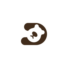 Wild bear logo design template