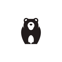 Wild bear logo design template