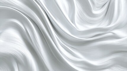 Obraz premium A 4K photo of beautiful abstract image featuring smooth white and light gray waves creating a soft and luxurious texture.