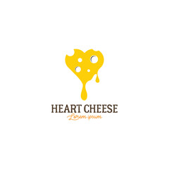 Yellow cheese logo design template