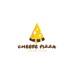 Yellow cheese logo design template