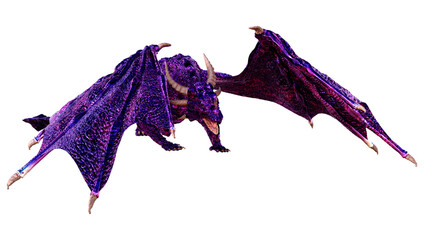 Fototapeta premium 3D Rendering Fairy Tale Dragon on White