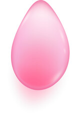 Pink water drop. Jelly collagen and serum liquid gel texture. Cosmetic oil for beauty and skincare with moisture effect. Splash and drip top view