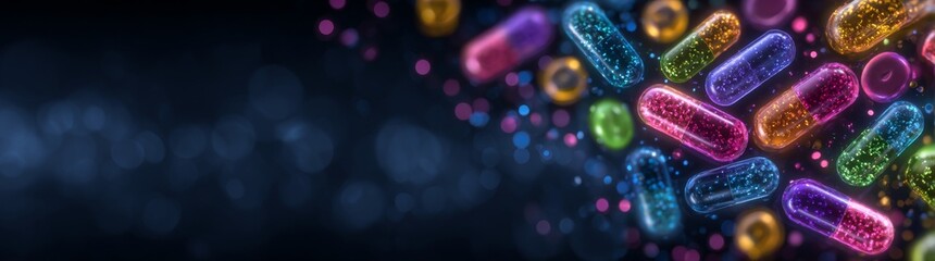 An image of AI-enhanced medicine pills illustrates a future where healthcare and stock are closely linked