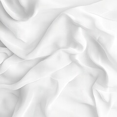 Obraz premium Smooth, flowing white fabric folds