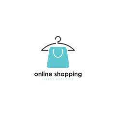 Fototapeta premium Online shop logo icon design template