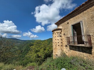 Cilento landscape in Italy.