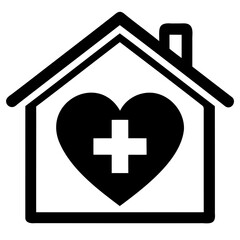 Obraz premium Home care icon on transparent background
