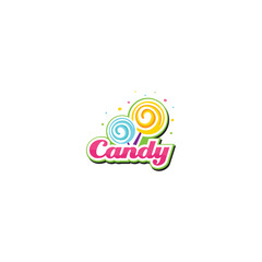 Sweet candy logo design template