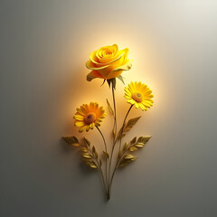 yellow flower in a vase
