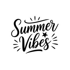 Summer vibes. Summer Vector Design Isolated on White Background