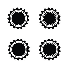 Set of vintage label and badges shape collections. Vector illustration. Black template for patch, insignias, overlay.