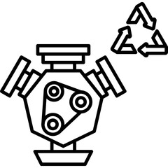 Recycling Engine Icon
