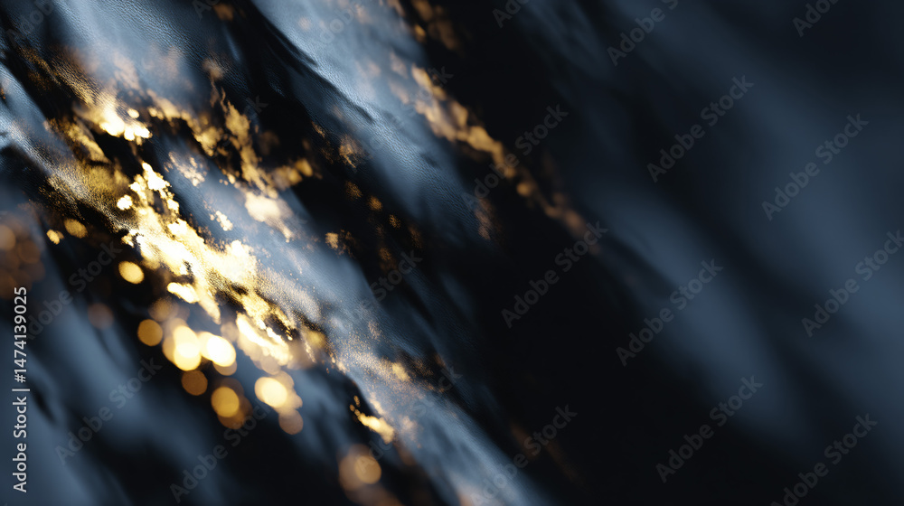 Poster creating a captivating abstract background with a blend of metallic tones of silver, gold, and bronz