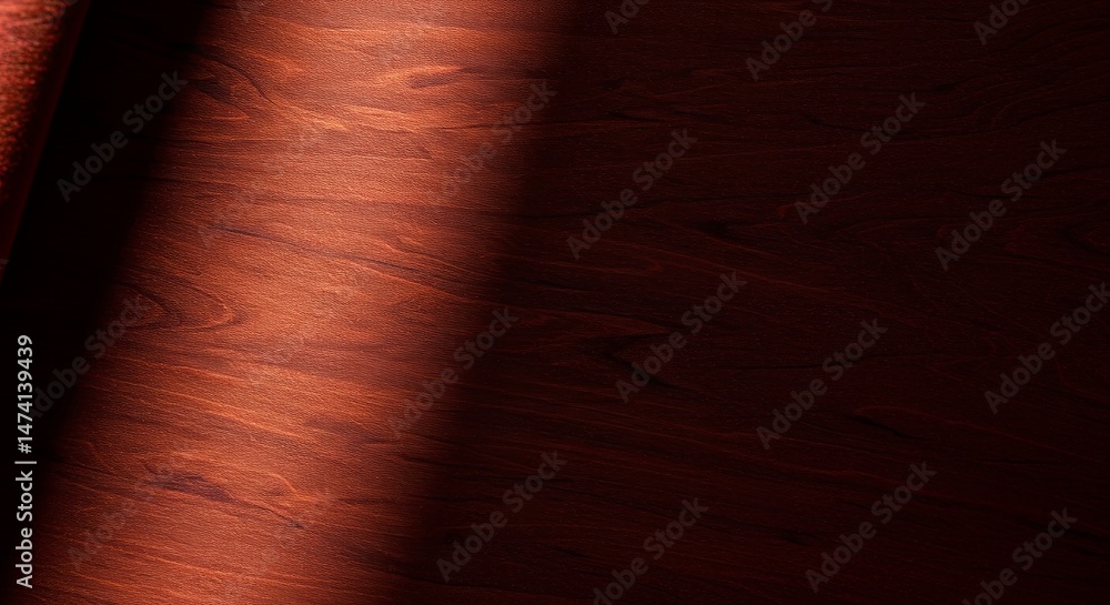 Aufkleber a close up of a wooden surface with a shadow cast on it