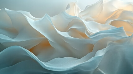 Obraz premium Flowing fabric, soft pastel colors, abstract design