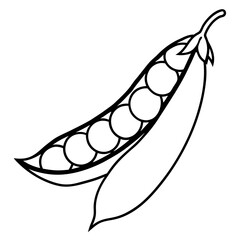 Minimalist Peas Vector Illustration
