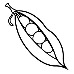 Minimalist Peas Vector Illustration