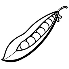 Minimalist Peas Vector Illustration